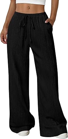 relaxed drawstring wide leg pants relaxed drawstring wide leg pants
